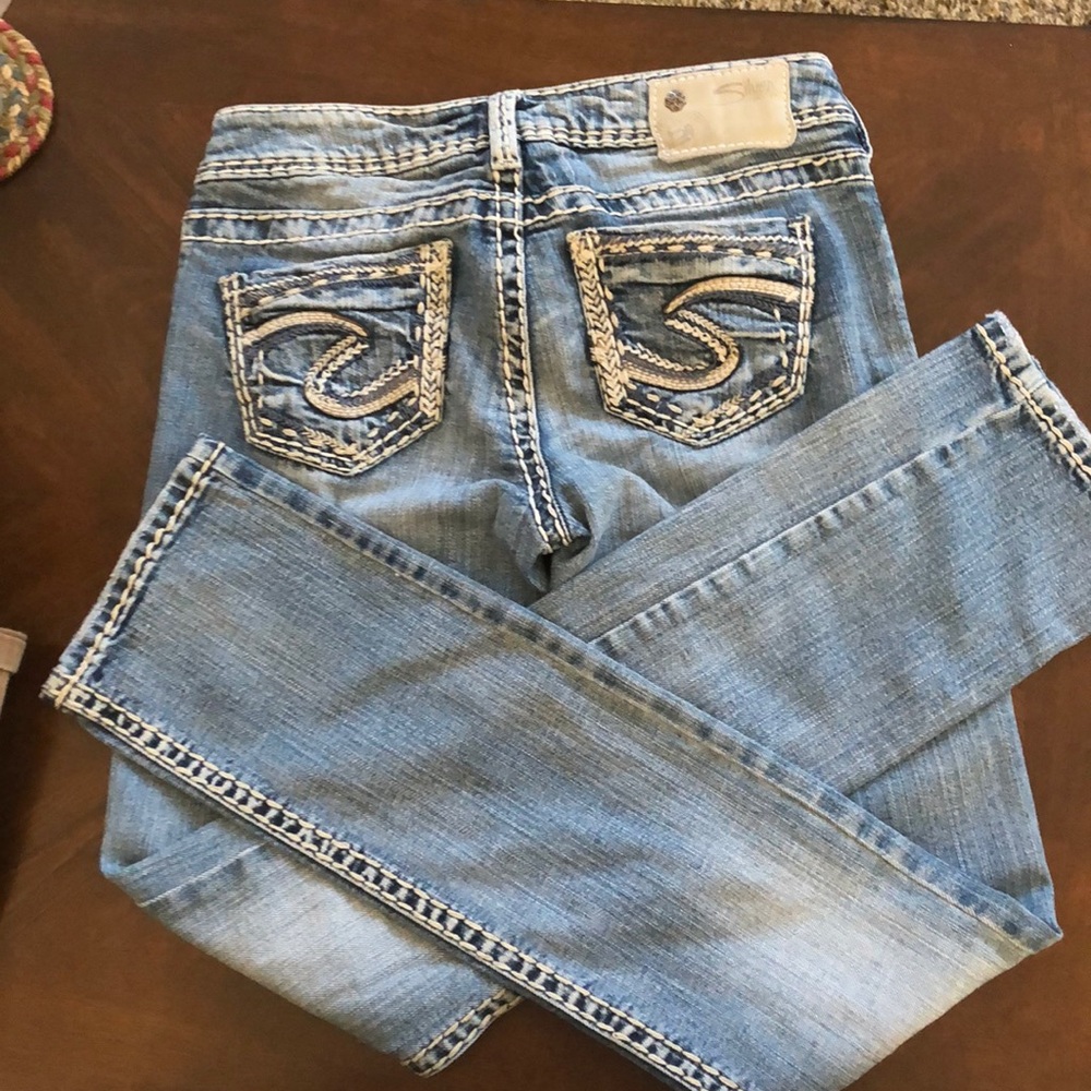 Silver Skinny Jeans